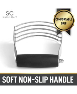 Stainless Steel Pastry Dough Cutter with Comfortable Grip Handle