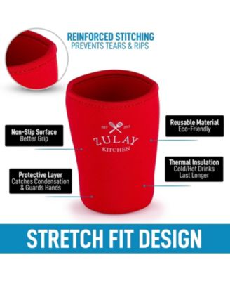 Reusable Neoprene Medium Coffee Sleeve – Fits 22oz to 24oz Iced Cups