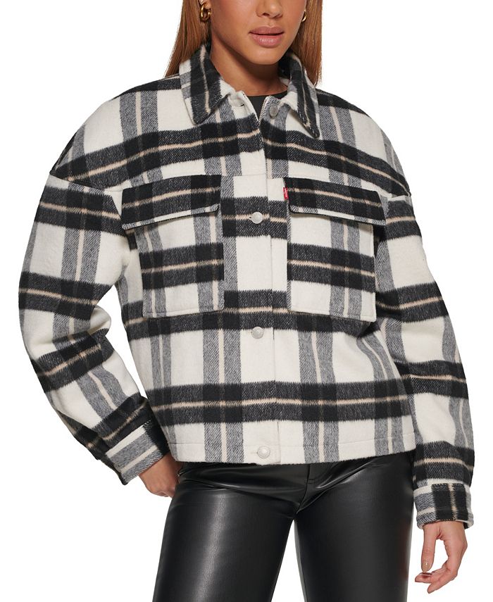 Levi's Women's Wool Blend Shorty Shacket & Reviews - Jackets & Vests -  Juniors - Macy's