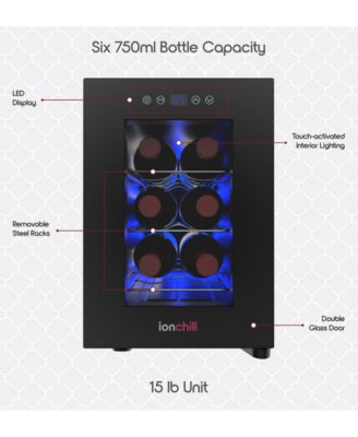 IonChill 6-Bottle Wine Cooler 13-Liter Mini Fridge