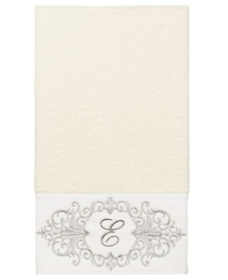 Turkish Cotton Monica Embellished Towel 3 Piece Set - Cream