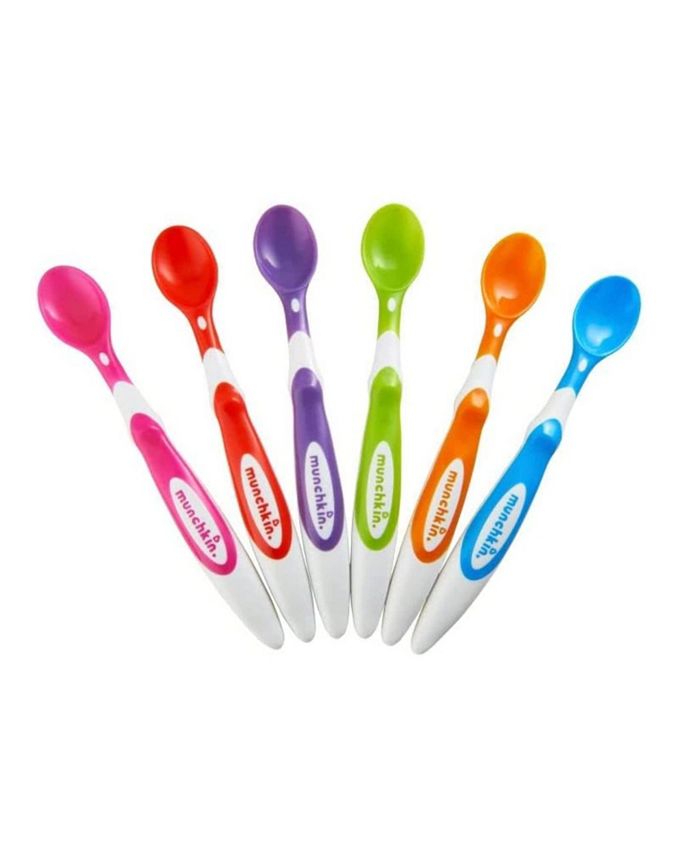 Munchkin Soft-Tip Infant Spoon, BPA Free, Multi-Color, 6 Count 