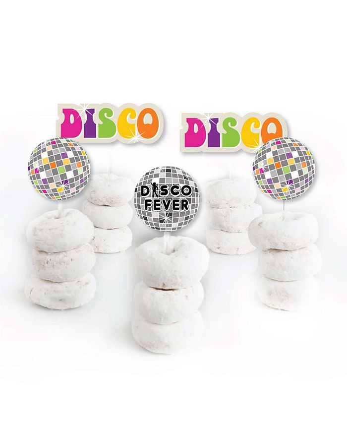 Big Dot of Happiness 70's Disco Dessert Cupcake Toppers 1970s Disco