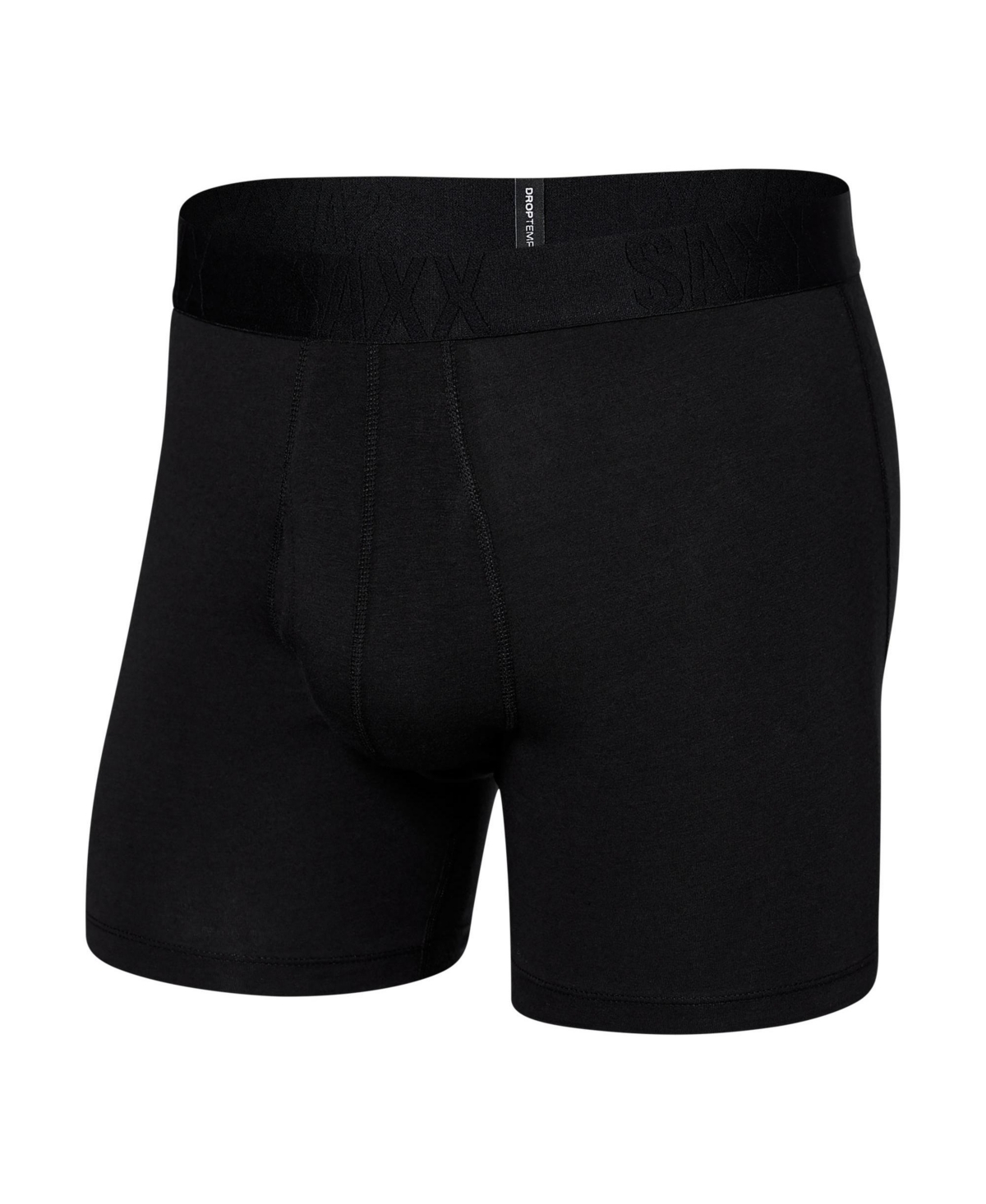 Shop Saxx Men's Droptemp Cooling Cotton Slim Fit Boxer Briefs In Black
