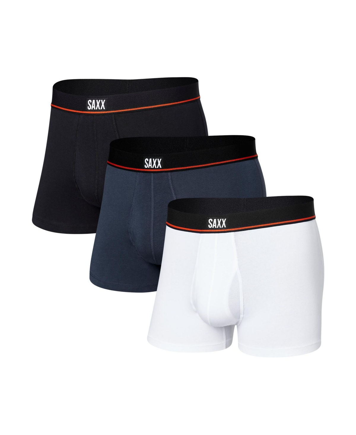 SAXX MEN'S NON-STOP STRETCH FLY TRUNK, PACK OF 3