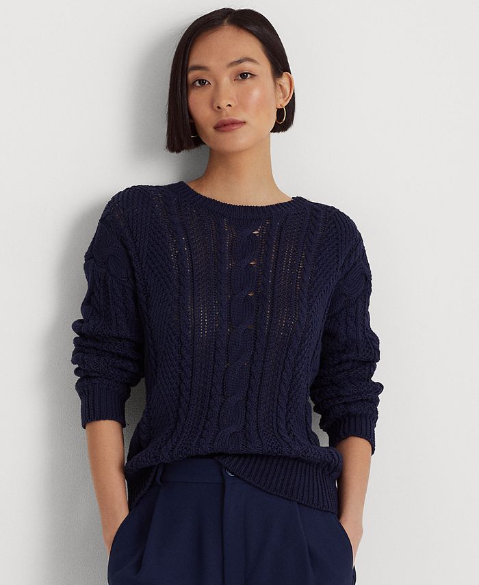 Petite cotton top sweater