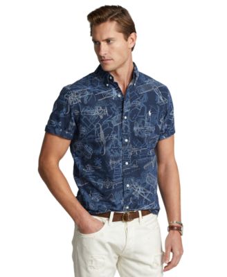Polo Ralph Lauren - Men's Classic-Fit Aviation-Print Oxford Shirt