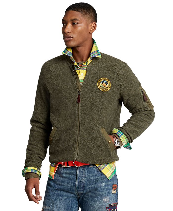 Polo Ralph Lauren Men's Brushed Fleece Bomber Jacket & Reviews - Coats &  Jackets - Men - Macy's