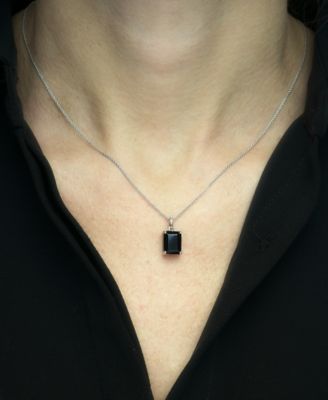 3-Pc. Set Onyx & Diamond Accent Pendant Necklace, Ring and Stud Earrings in Sterling Silver