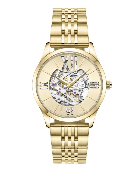 Женские часы Kenneth Cole New York Automatic Gold-Tone Stainless Steel Bracelet Watch 34.5mm