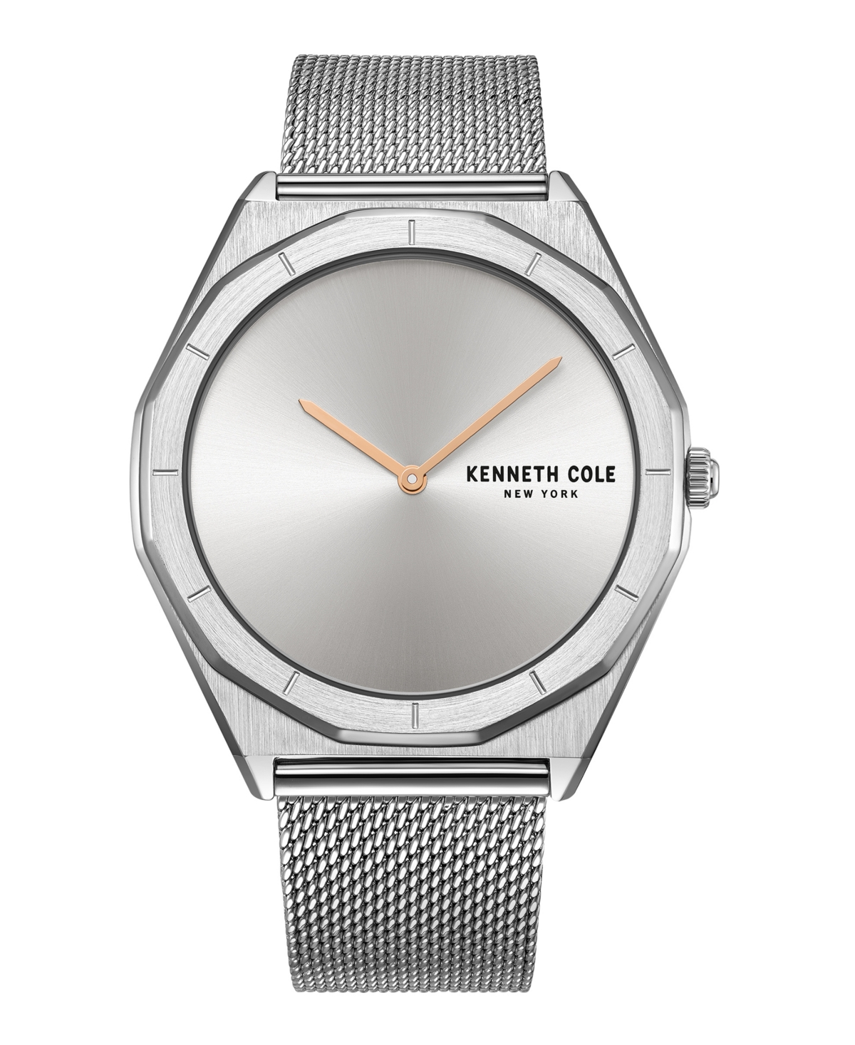Men's Modern Classic Silver-Tone Stainless Steel Mesh Bracelet Watch 41mm - Silver