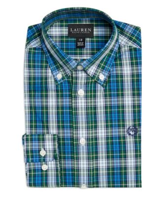 Lauren Ralph Lauren Big Boys Plaid Classic Shirt - Macy's