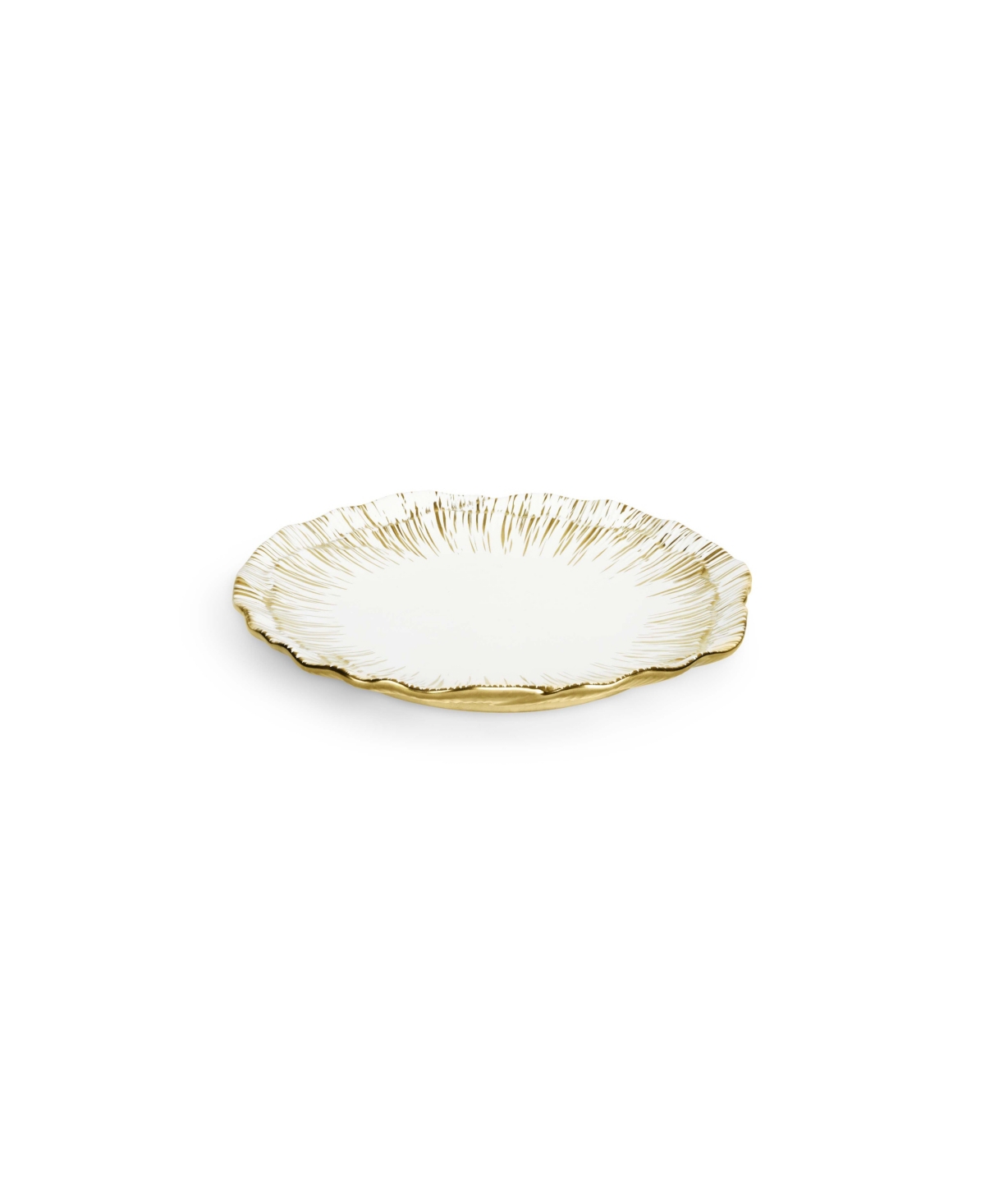 Michael Aram Anemone 4 Piece Tidbit Plate Set In Gold-tone