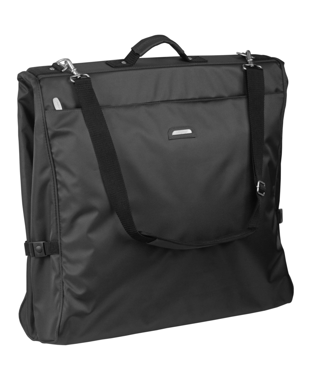 45" Premium Framed Travel Garment Bag with Shoulder Strap and Pockets - Black