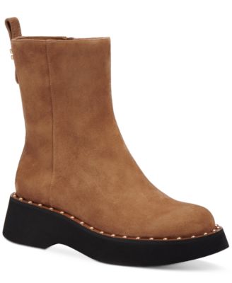 COACH - Women's Vanesa Pull-On Studded Lug-Sole Booties