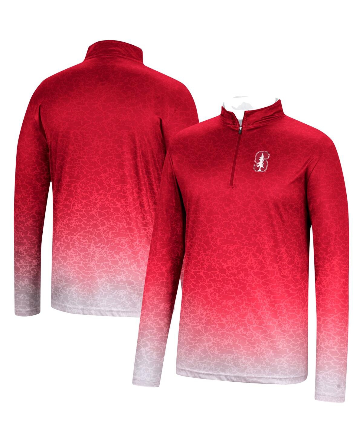 Colosseum Cardinal Stanford Cardinal Walter Quarter-zip Windshirt In Cardinal