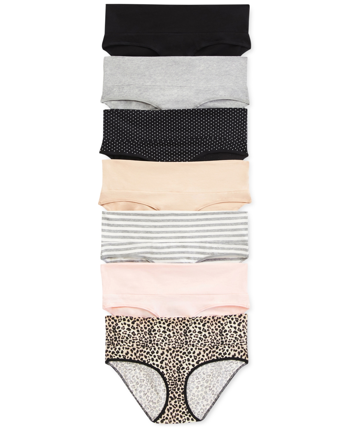 MOTHERHOOD MATERNITY 7-PK. FOLD-OVER MATERNITY UNDERWEAR 