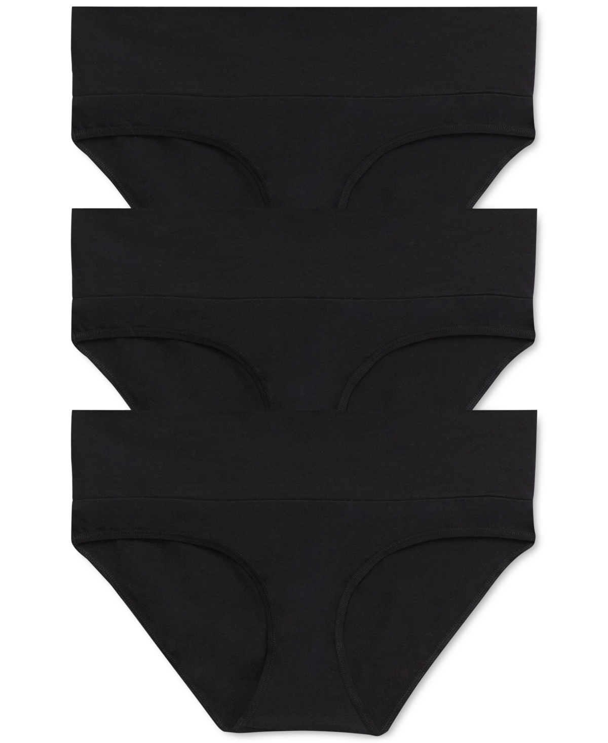 A Pea In The Pod 3-pk. Fold-over Maternity Underwear In Black