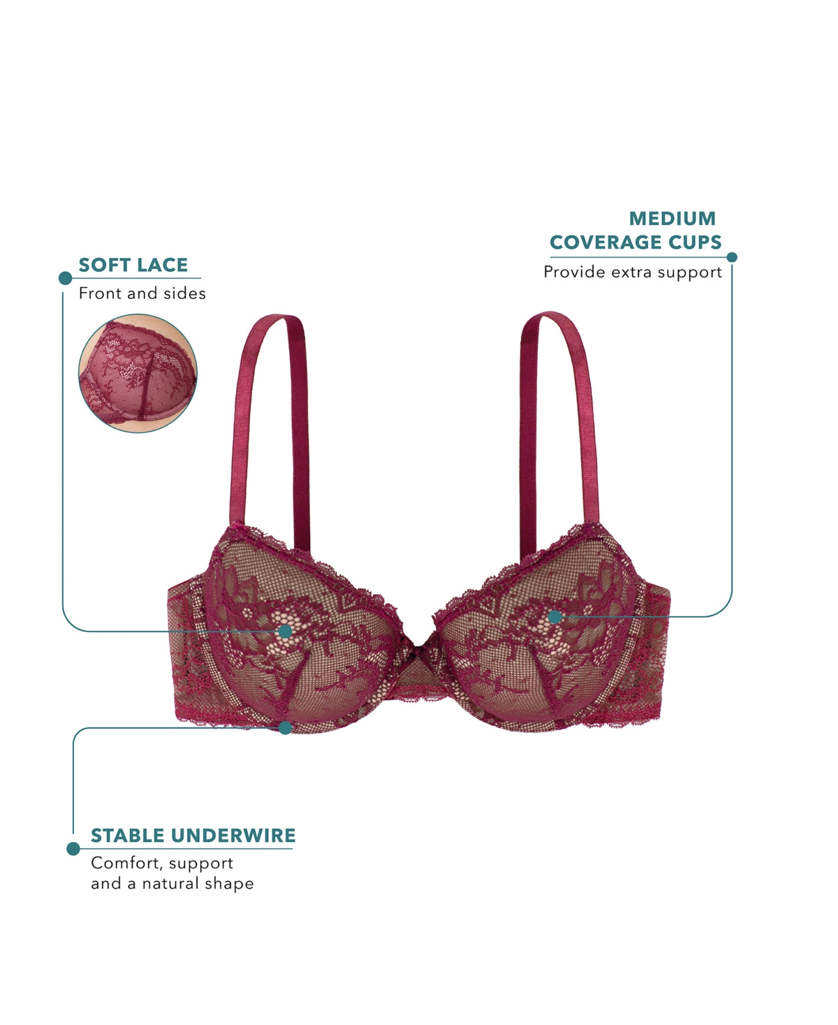 Dorina Women's Chloe Light Padded 2 Piece Bra Set - Beige