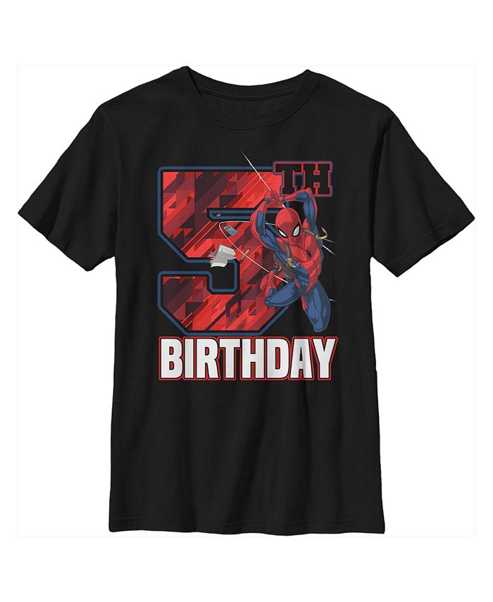 Spiderman 5th 2025 birthday shirt