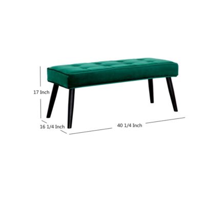 Velvet Tufted Bedroom Bench for Living Room & Entryway