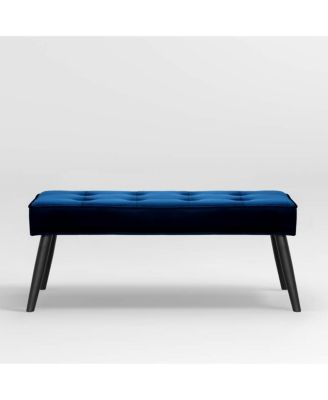 Velvet Tufted Bedroom Bench for Living Room & Entryway