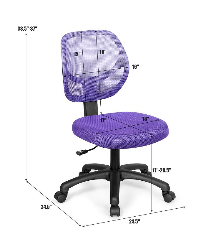 Costway Mesh Office Chair LowBack Armless Computer Desk Chair Macy's