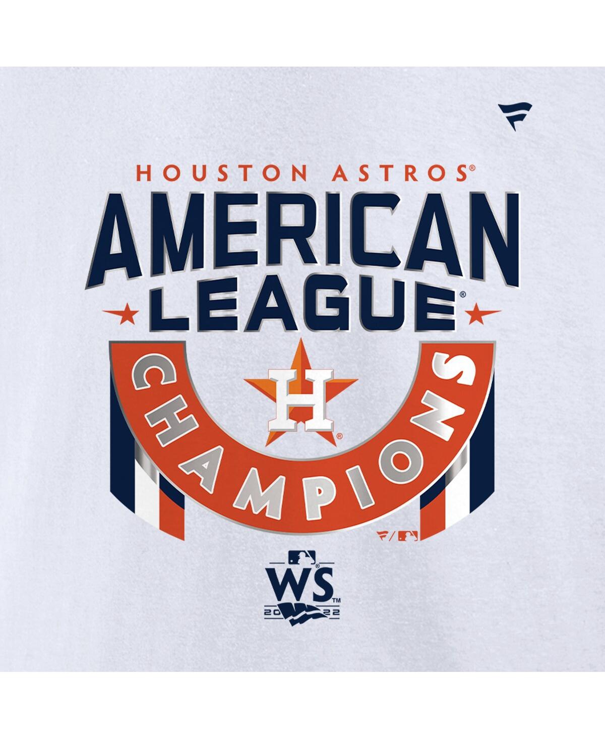 Men's FanaticsHouston Astros 2022 American League Champions Locker Room Short Sleeve T-shirt - White