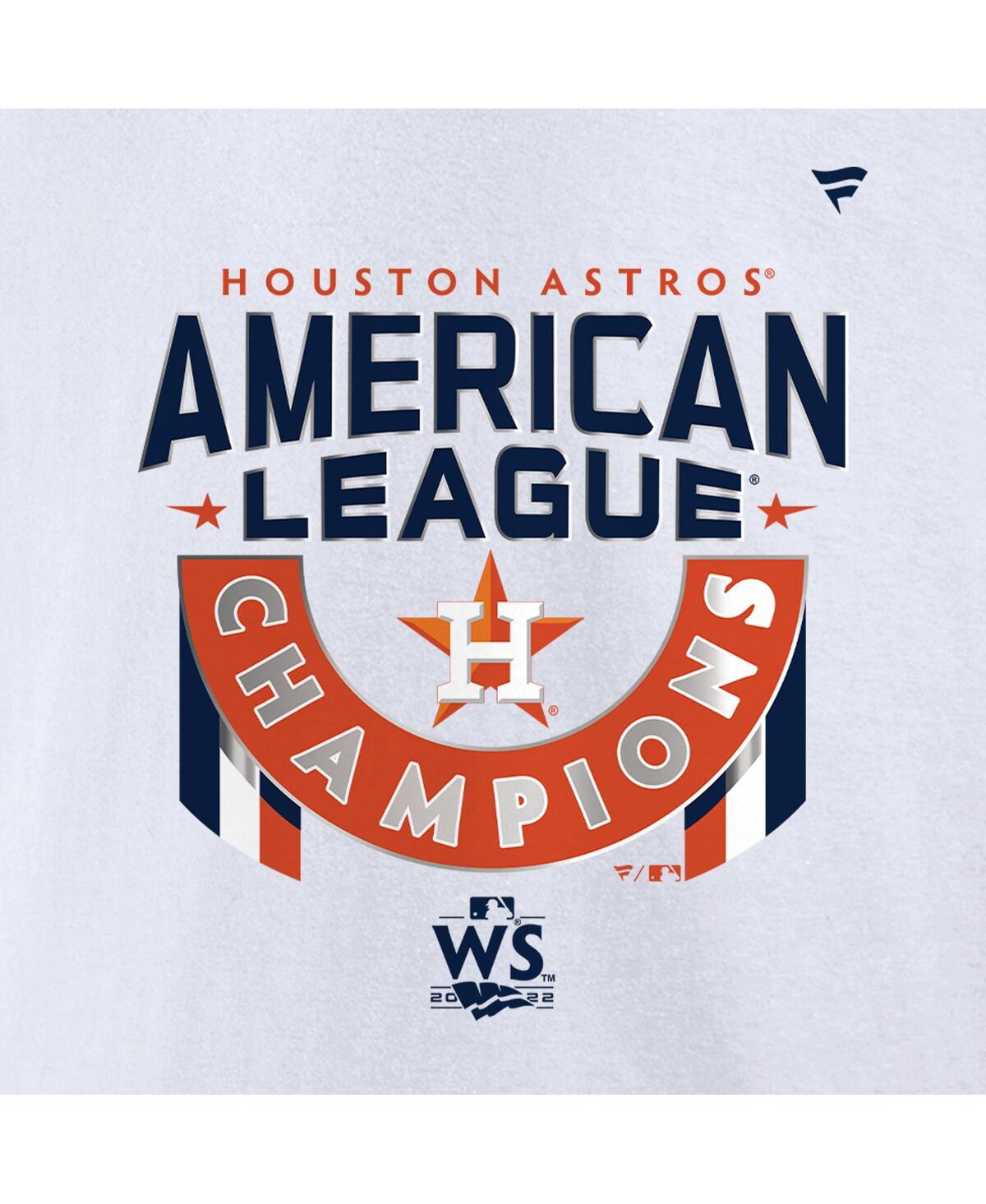 Shop Fanatics Men's  White Houston Astros 2022 American League Champions Locker Room Short Sleeve T-shirt