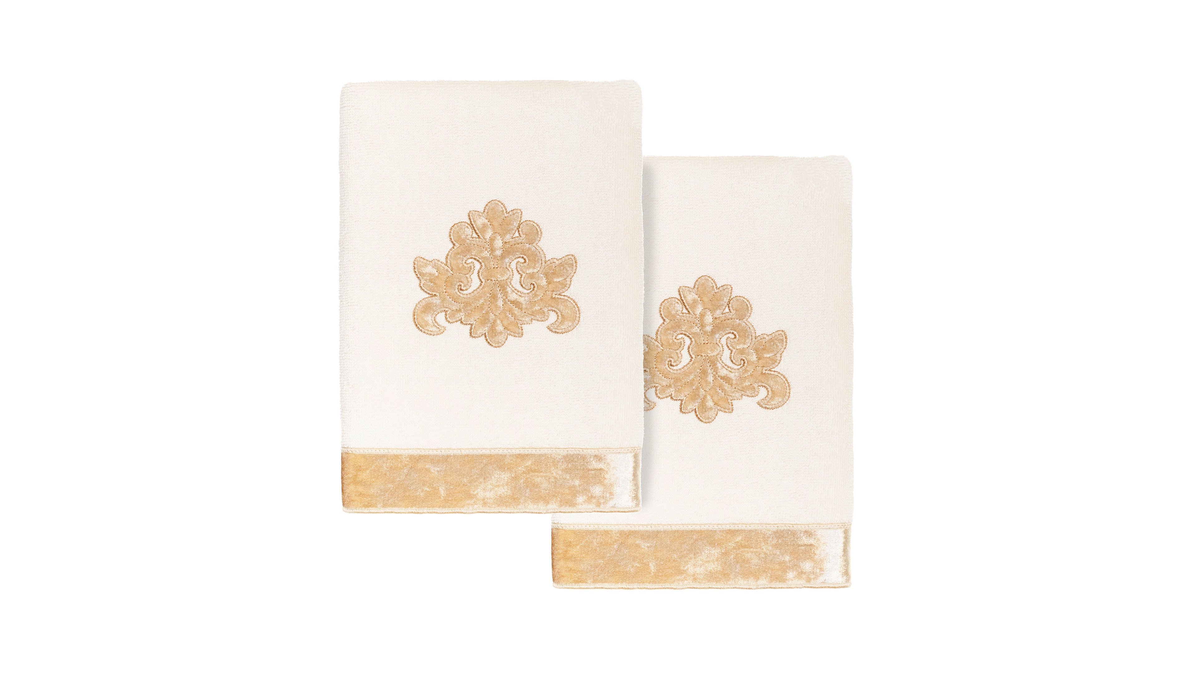 Linum Home Turkish Cotton May Embellished 2-Pc. Hand Towel Set
