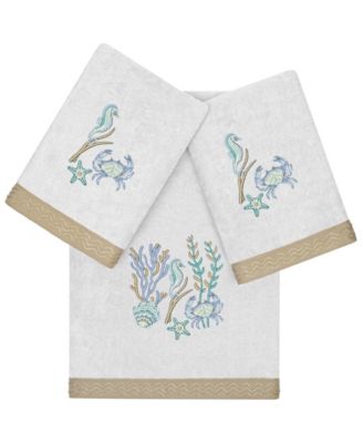 Turkish Cotton Aaron Embellished 3-Pc. Bath Towel Set