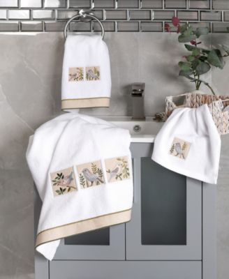 Turkish Cotton Belinda Embellished 2-Pc. Fingertip Towel Set