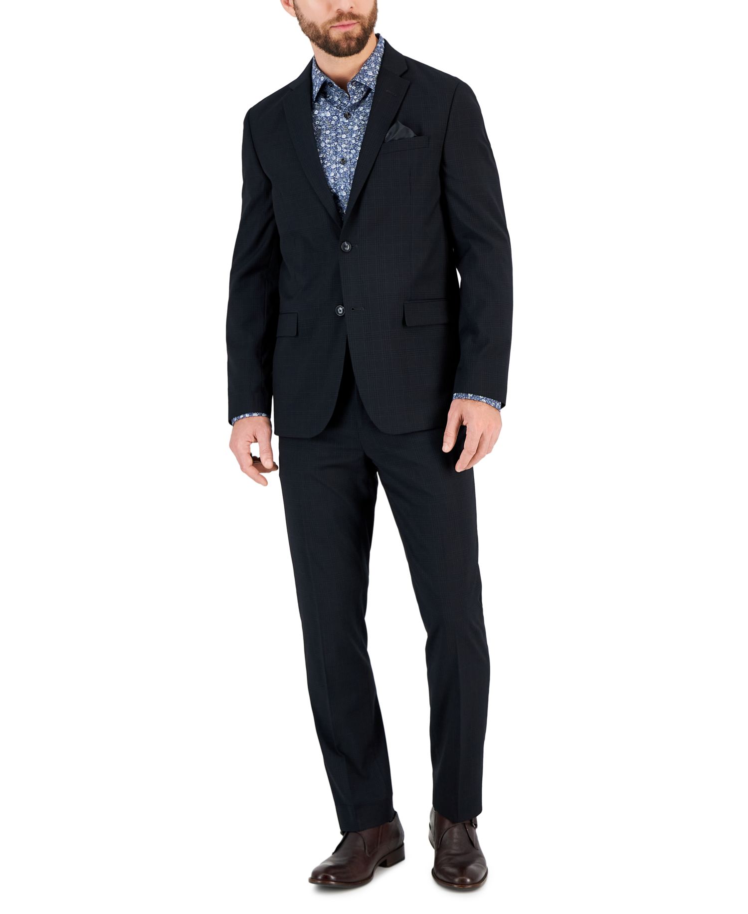 Men's Slim-Fit Spandex Super-Stretch Suit Pants