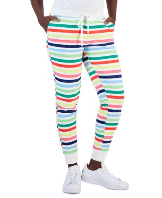 Charter Club - Women's Printed Stripe Jogger Pants, Created for Macy's