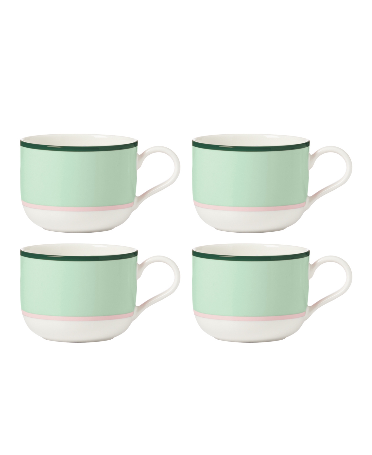Shop Kate Spade Make It Pop Mug, Set Of 4 In Green