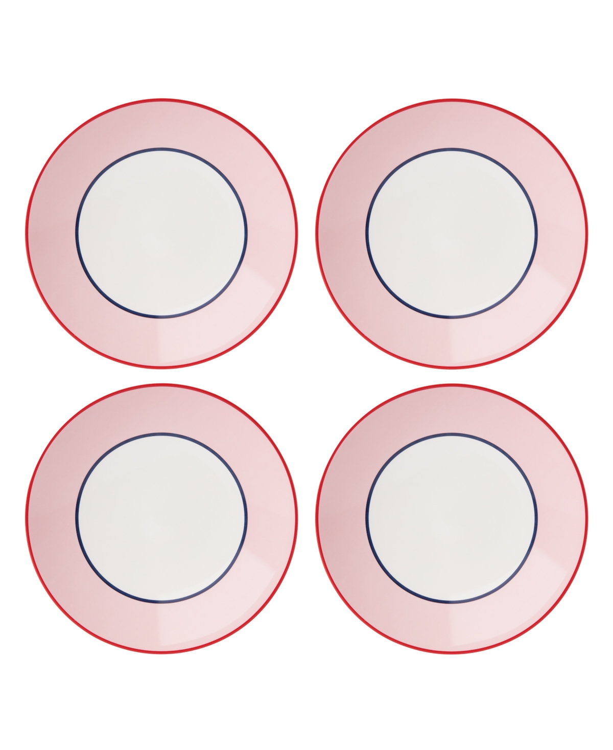 Kate Spade New York Set Of 4 Make It Pop Pink Accent Plates In Pink