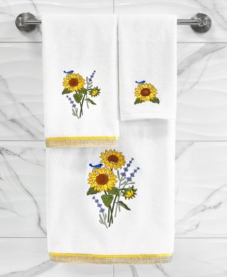Turkish Cotton Girasol Embellished 3-Pc. Bath Towel Set