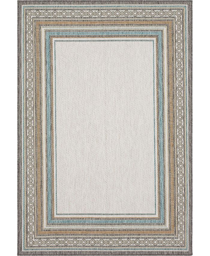 Mohawk Malibu Outdoor Chain Border 4' x 5'6