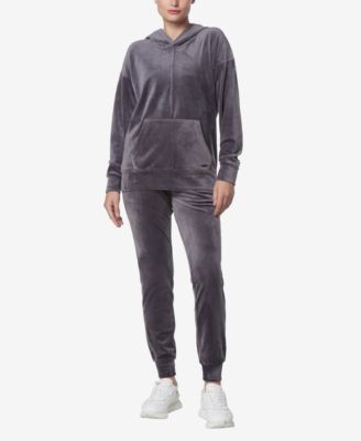 Women's Long Sleeve Leggings Length Velvet Hoodie