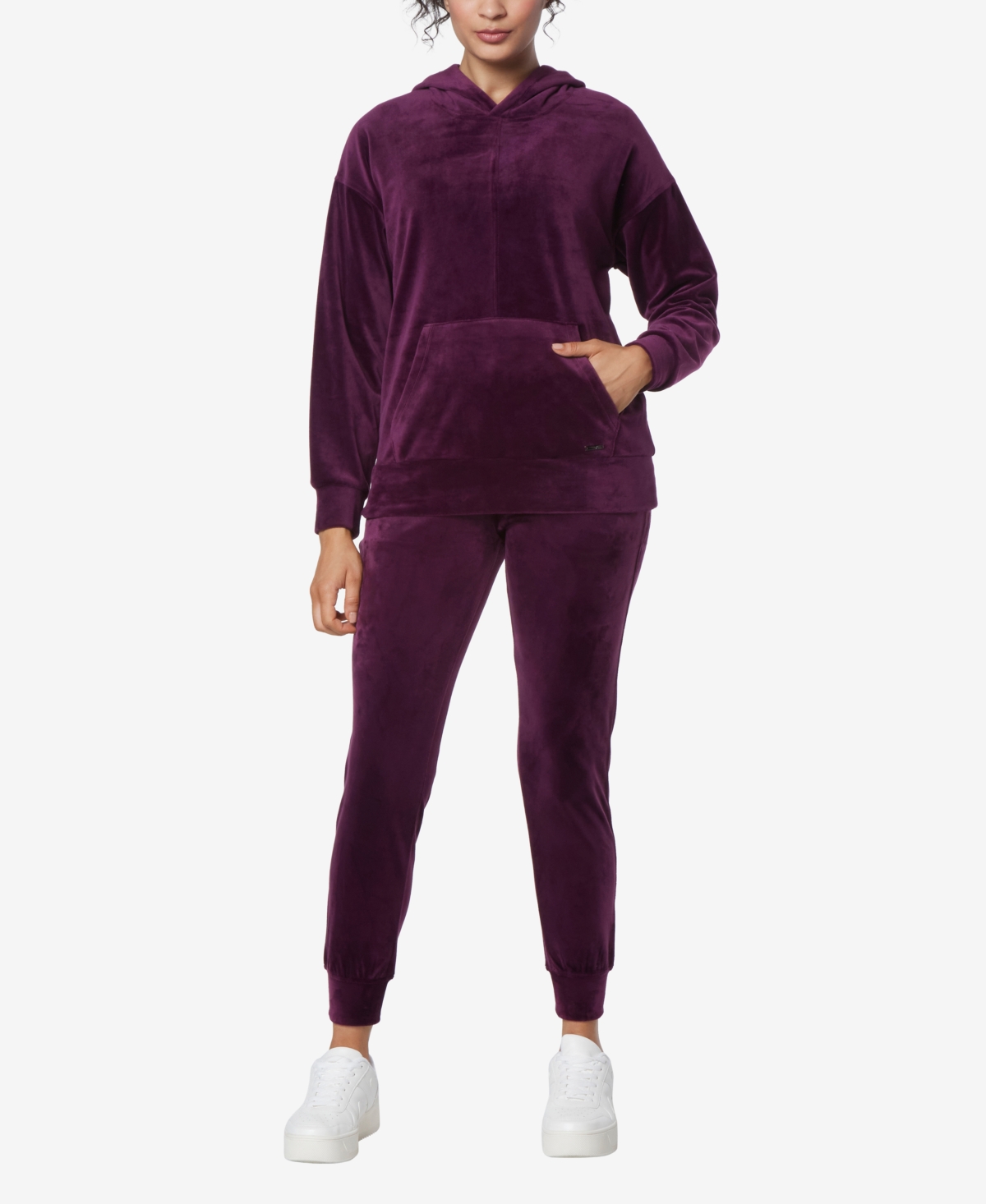 Andrew Marc Sport Women's Long Sleeve Leggings Length Velvet Hoodie