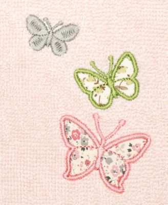 Turkish Cotton Mariposa Embellished 2-Pc. Fingertip Towel Set