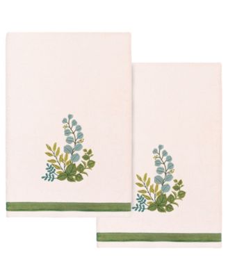Turkish Cotton Botanica Embellished 2-Pc. Bath Towel Set