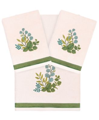 Turkish Cotton Botanica Embellished 3-Pc. Bath Towel Set