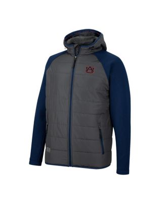 Men's Charcoal, Navy Auburn Tigers Good On You Raglan Full-Zip Jacket