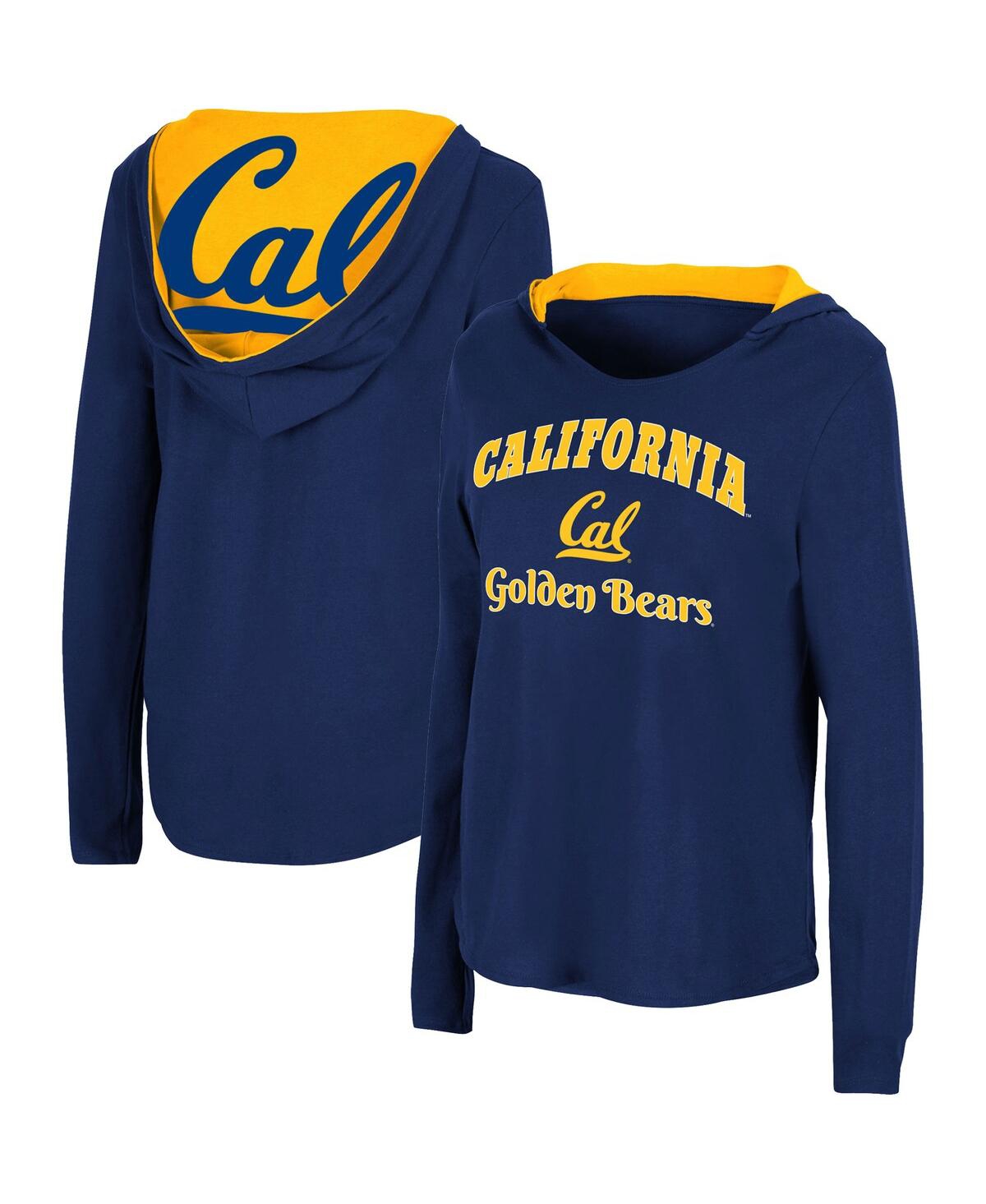 Colosseum Women's  Navy Cal Bears Catalina Hoodie Long Sleeve T-shirt