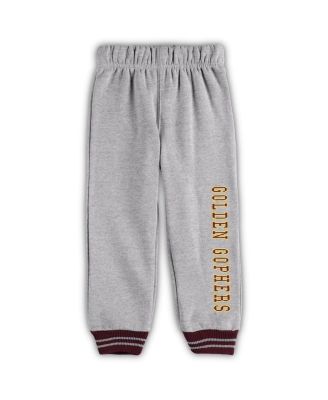 Toddler Boys Maroon and Heathered Gray Minnesota Golden Gophers Poppies Pullover Hoodie and Sweatpants Set