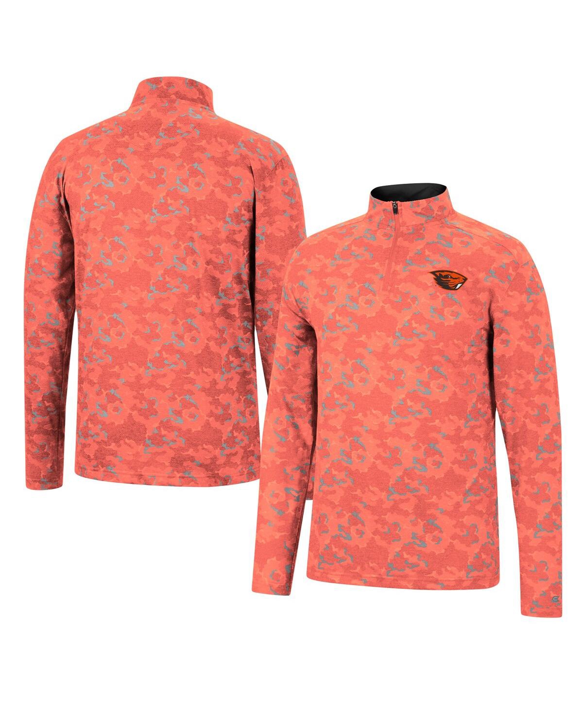 Shop Colosseum Men's  Orange Oregon State Beavers Tivo Quarter-zip Jacket