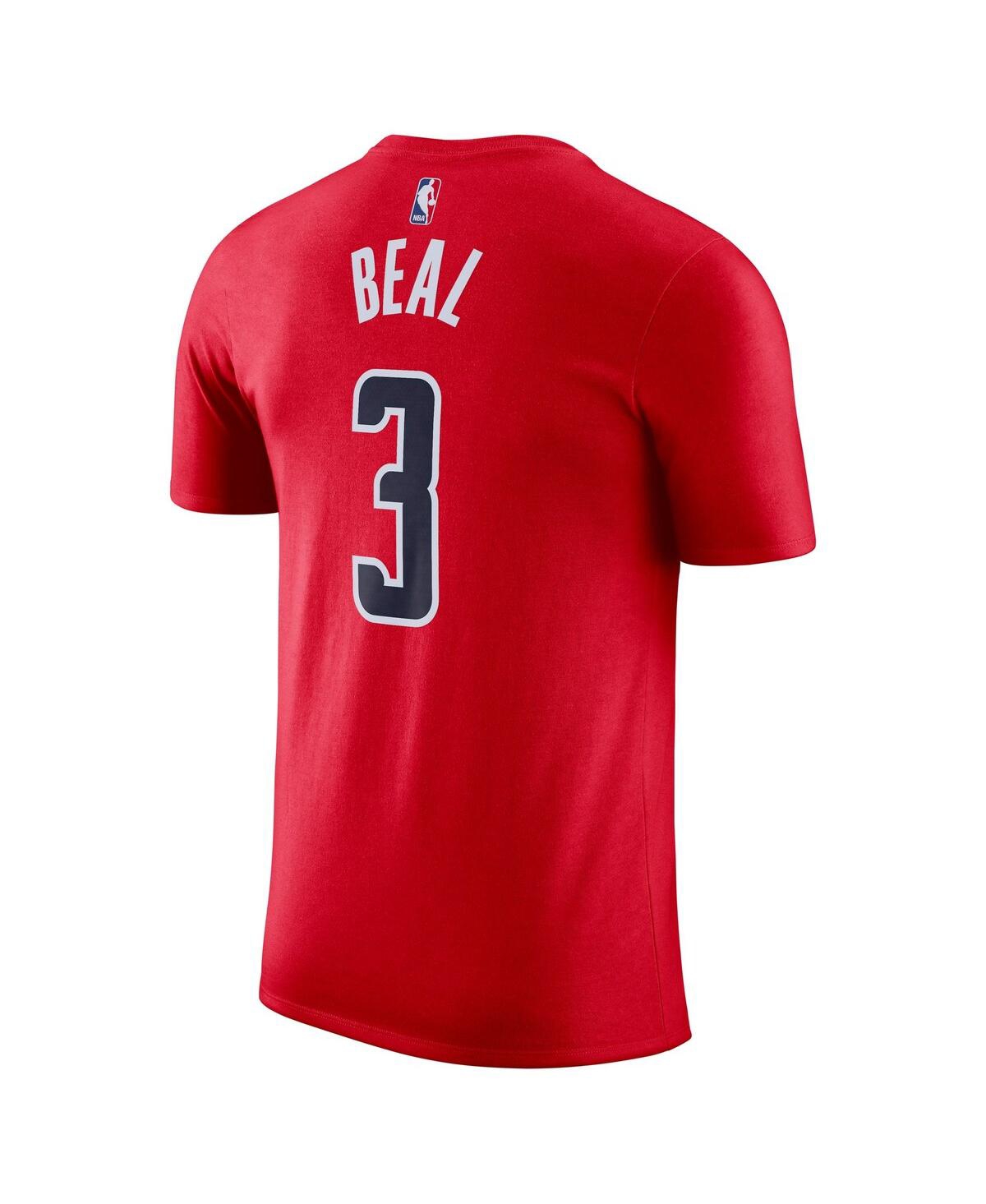 Shop Nike Men's  Bradley Beal Red Washington Wizards Icon 2022/23 Name And Number T-shirt