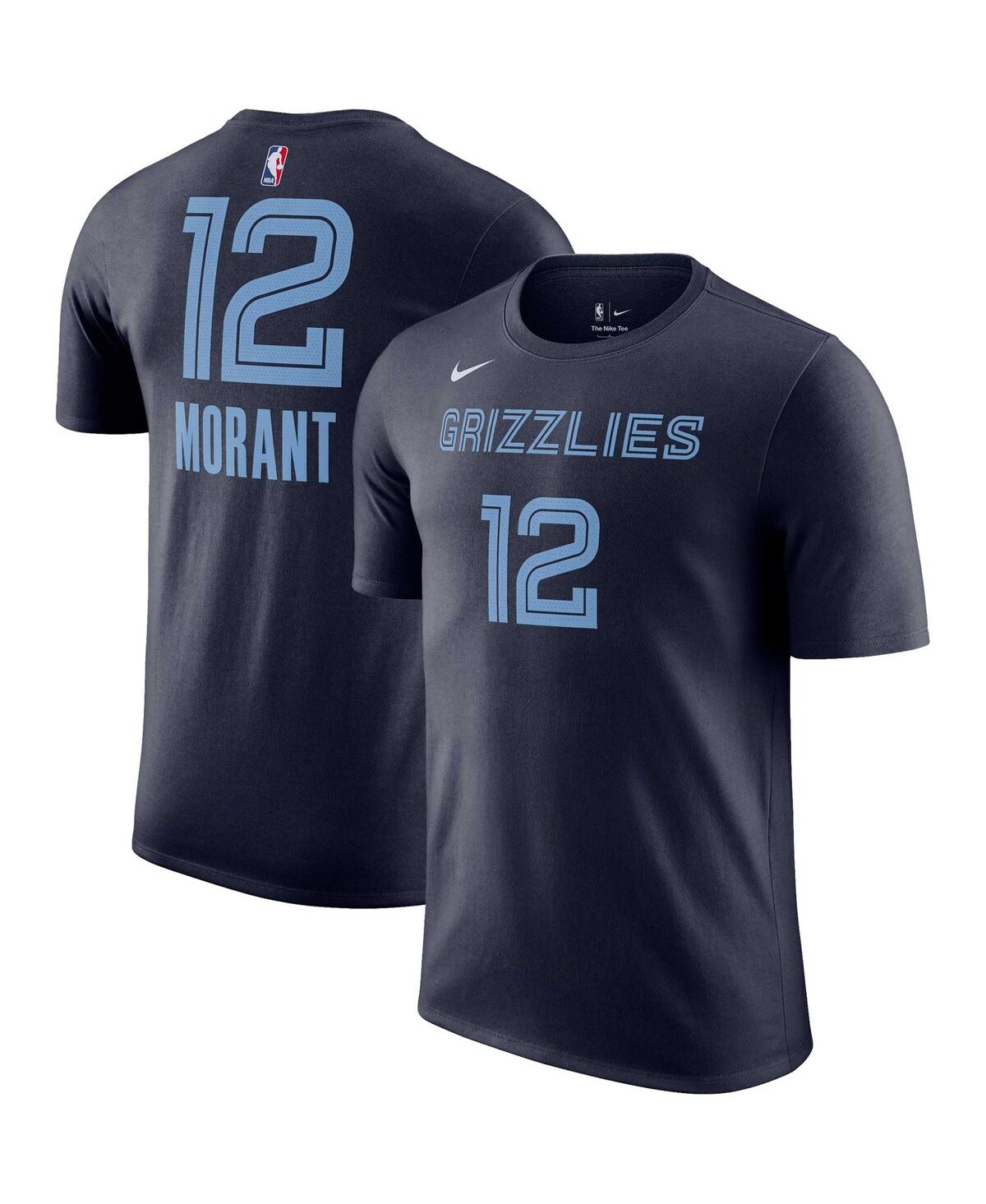 Shop Nike Men's  Ja Morant Navy Memphis Grizzlies Icon 2022/23 Name And Number Performance T-shirt