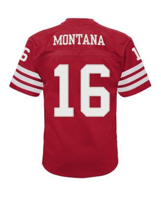 Toddler Boys and Girls Joe Montana Scarlet San Francisco 49ers 1990 Retired Legacy Jersey